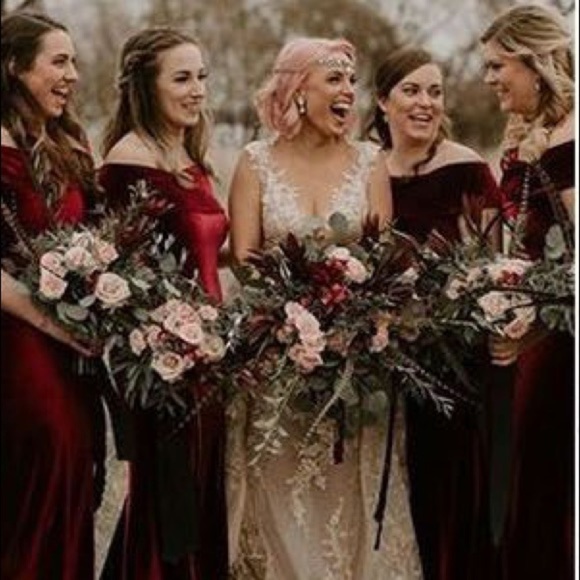 Lace Bridesmaids Dress with Beading and Cold Shoulder Neckline STYLE #21531 - Picture 9 of 11